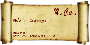 Mór Csenge névjegykártya